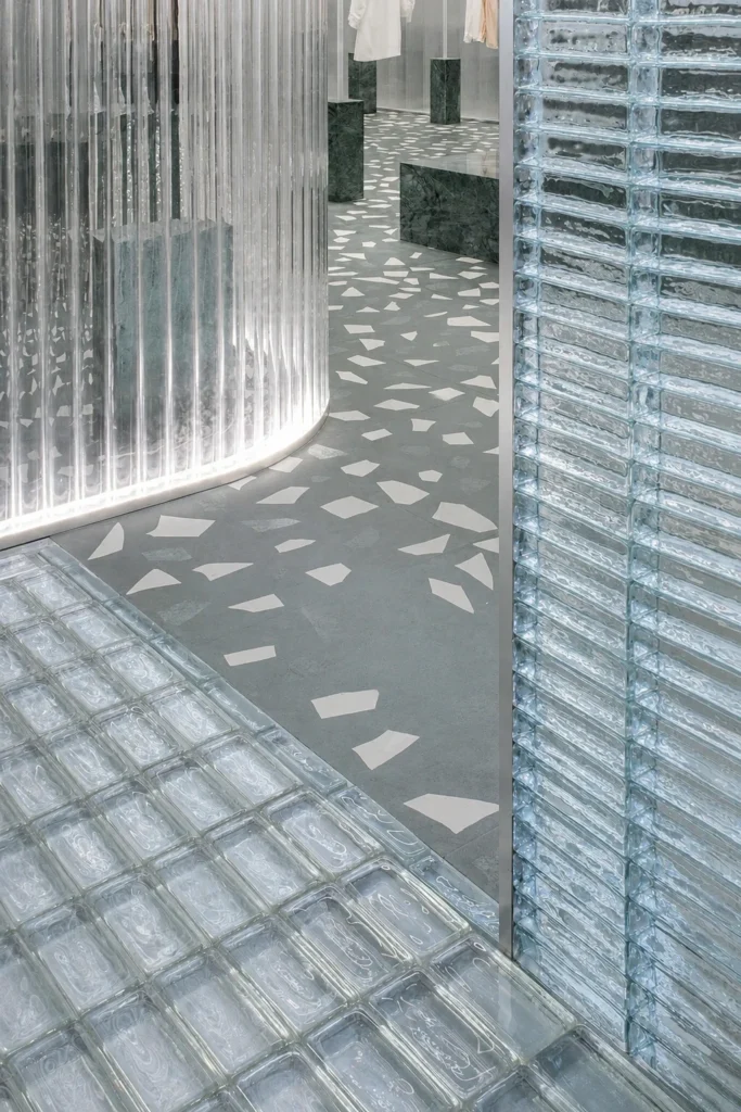 Crystal Bricks & Blocks used in a custom interior crystal screen application
