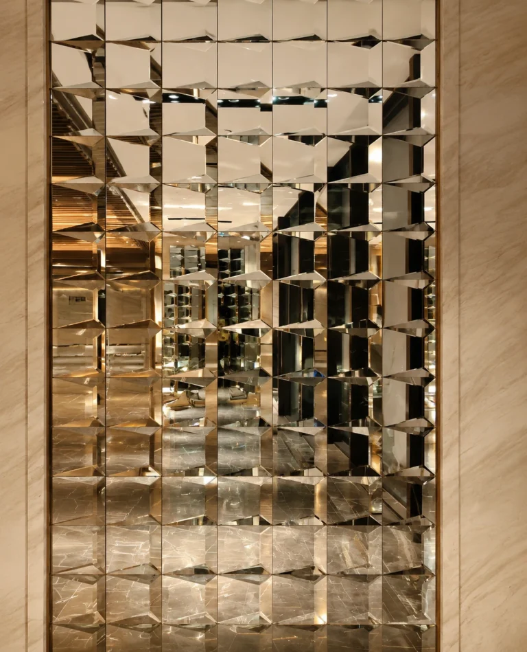 Crystal Bricks & Blocks used in a custom interior crystal screen application