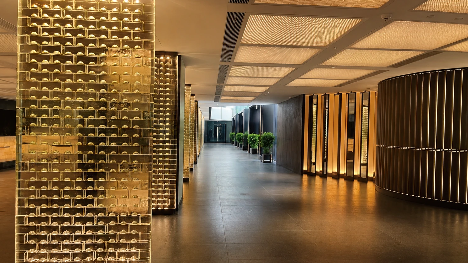 Crystal Bricks & Blocks used in a custom interior crystal screen application