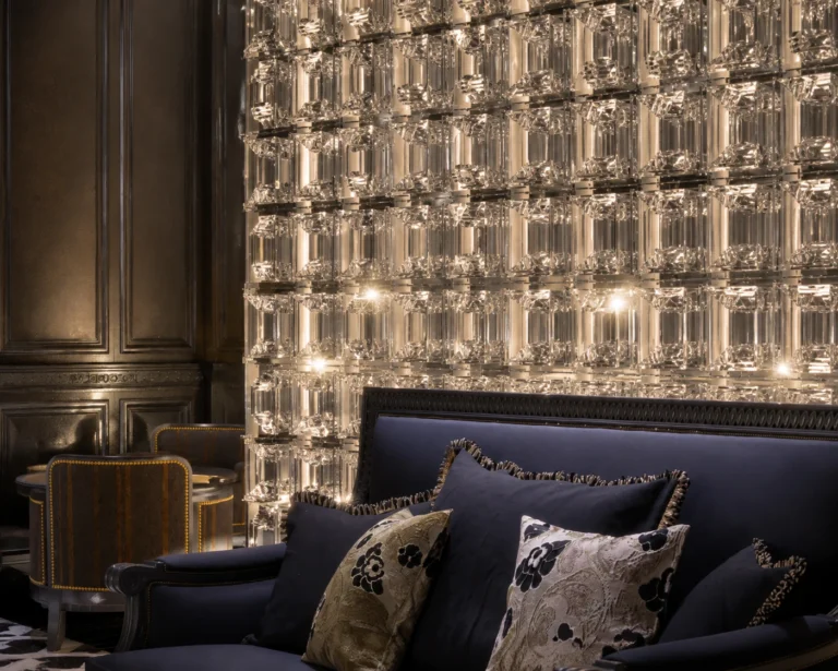 Crystal Bricks & Blocks used in a custom interior crystal screen application