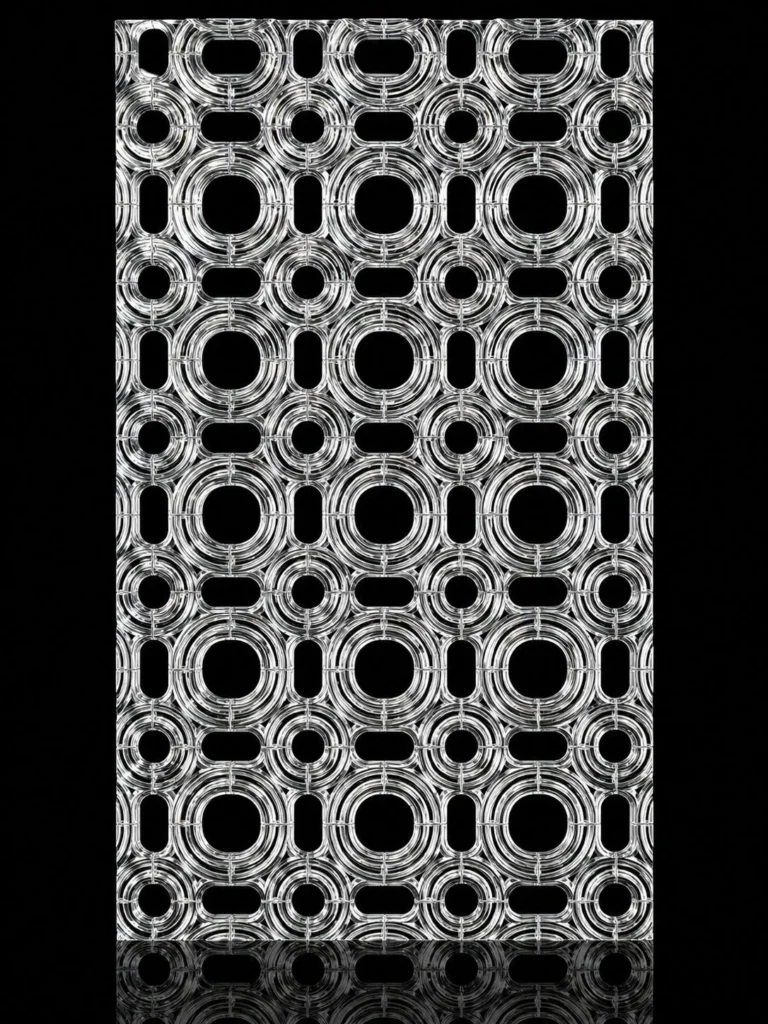 Shaped Crystal Modules used in a custom interior crystal screen application