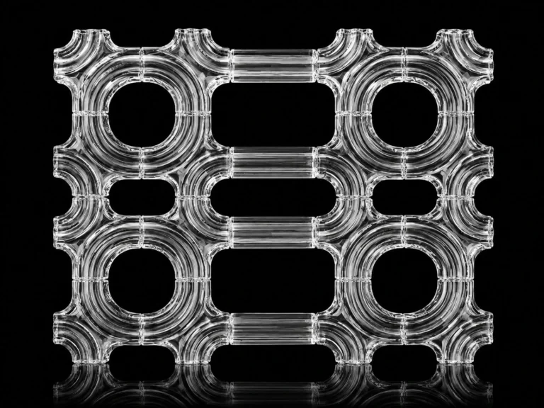 Shaped Crystal Modules used in a custom interior crystal screen application