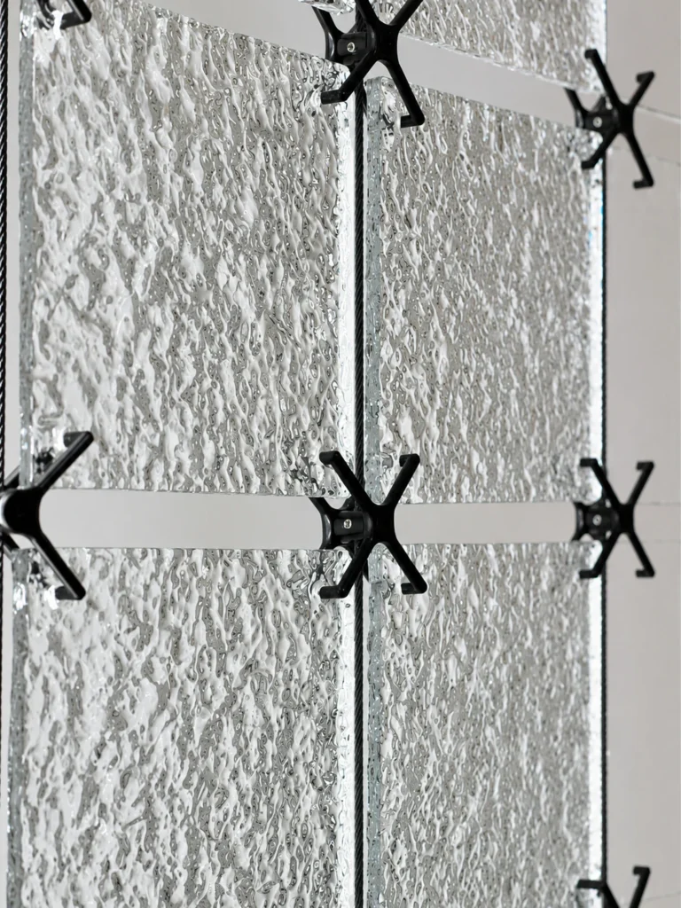 Square Crystal Panels & Modules used in a custom interior crystal screen application